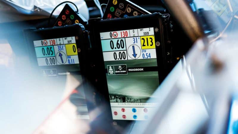 Rally Car interior and navigator