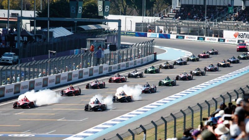 Starting grid at the Mexican ePrix