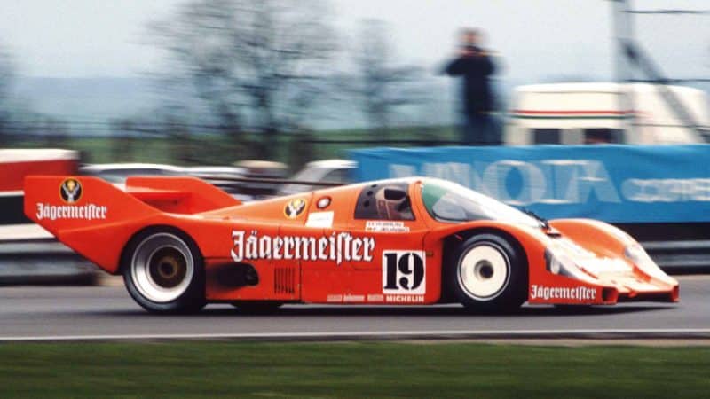 Walter Brun in Porsche 956 in 1986