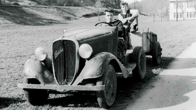 Walter Brun on a farm