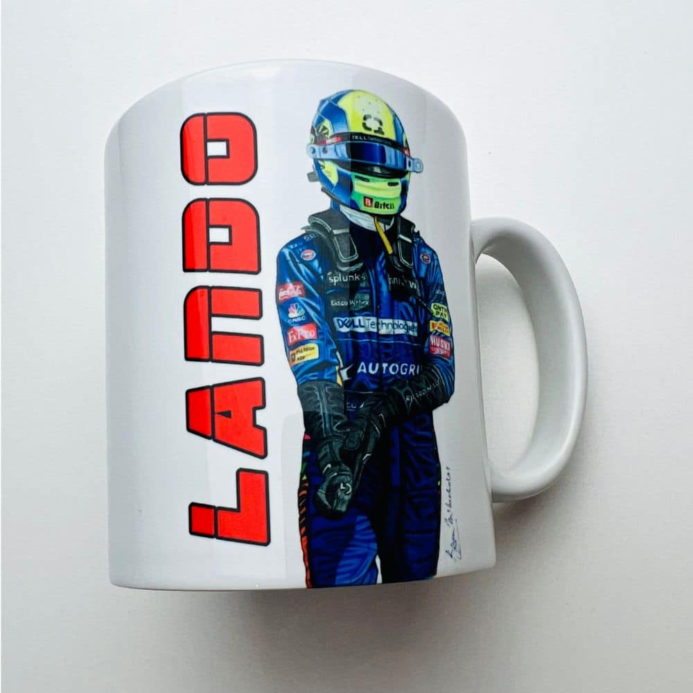 Lando Norris Mug by Kevin McNicholas
