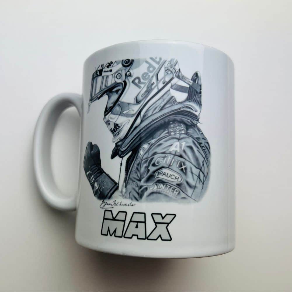 Max Verstappen Mug by Kevin McNicholas