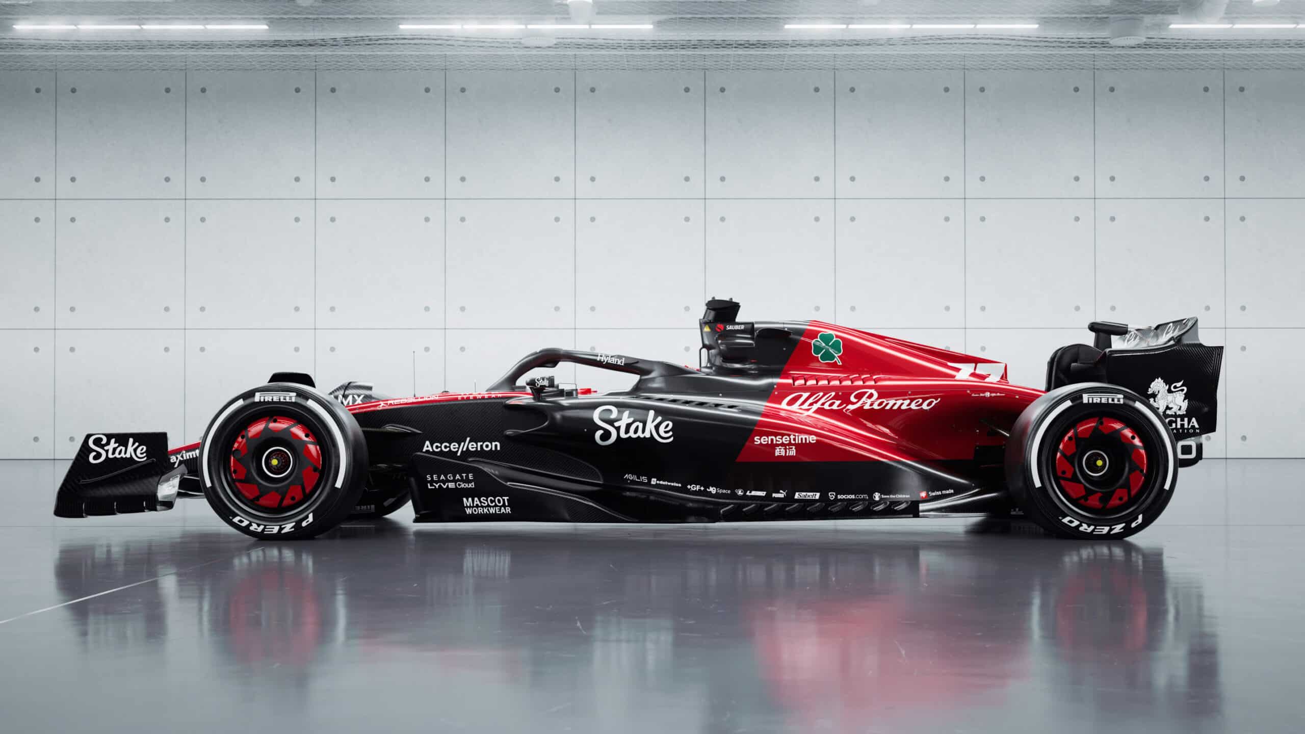 2023 Alfa F1 car side view