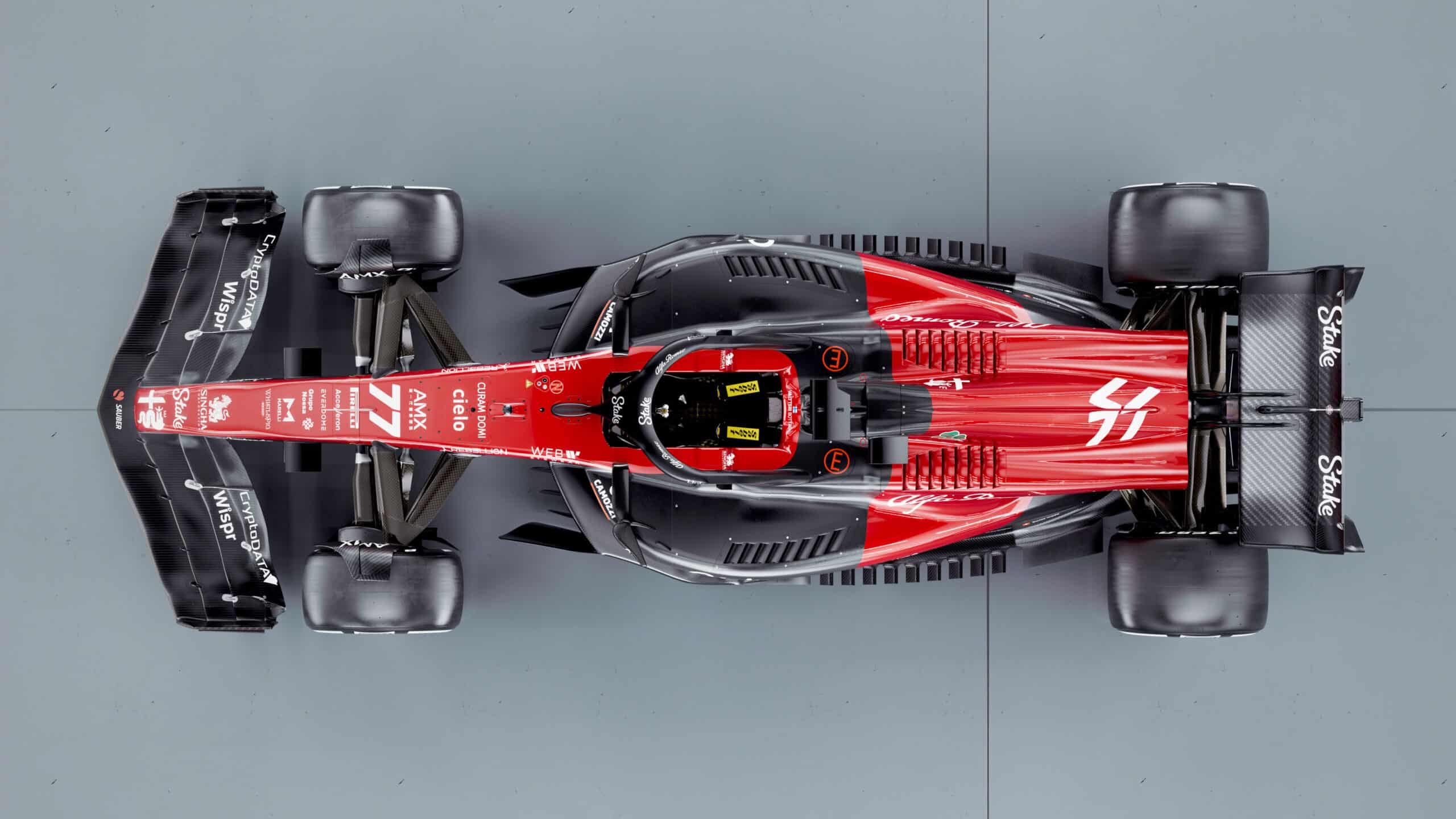 2023 Alfa Romeo F1 car top view