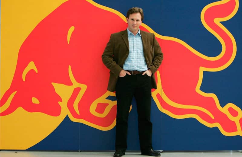 Christian Horner in 2005 Red Bull photoshoot