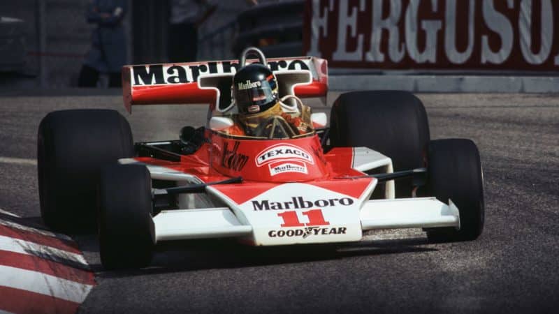 James Hunt at the 1976 Monaco Grand Prix