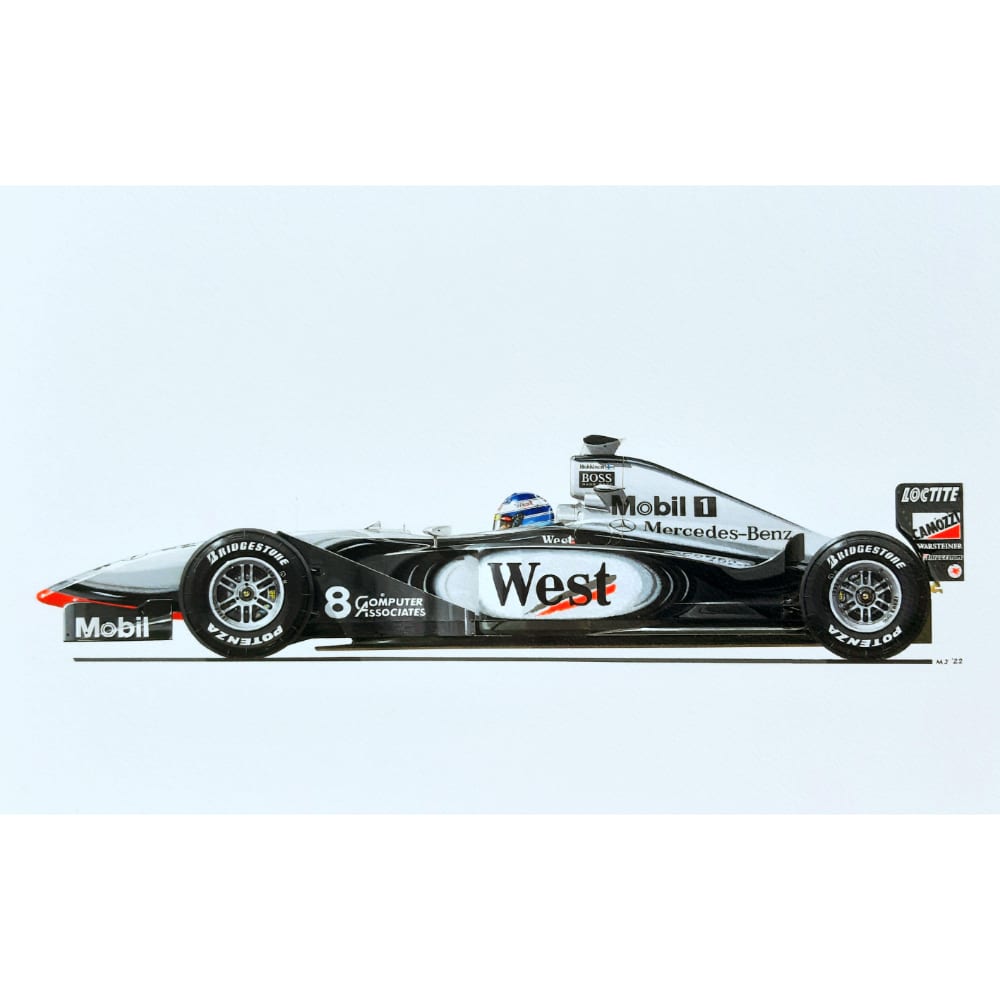 Mika Häkkinen | McLaren MP4/13 |1998 | Signed by Design Engineer Matthew Jeffreys