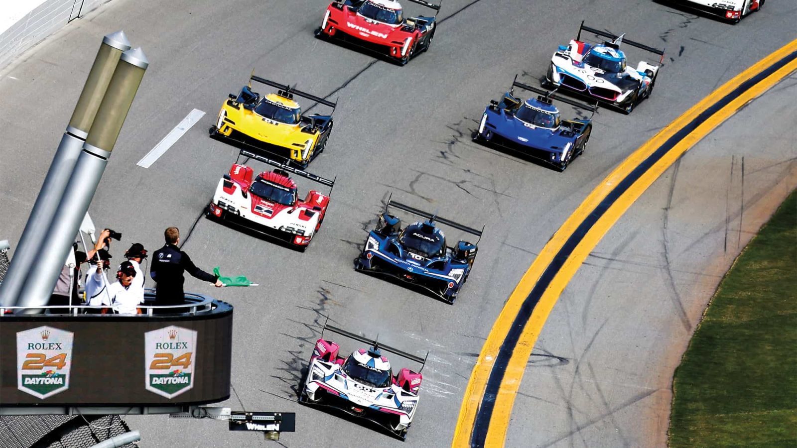 Race cars lineup at the Daytona 24 Hours
