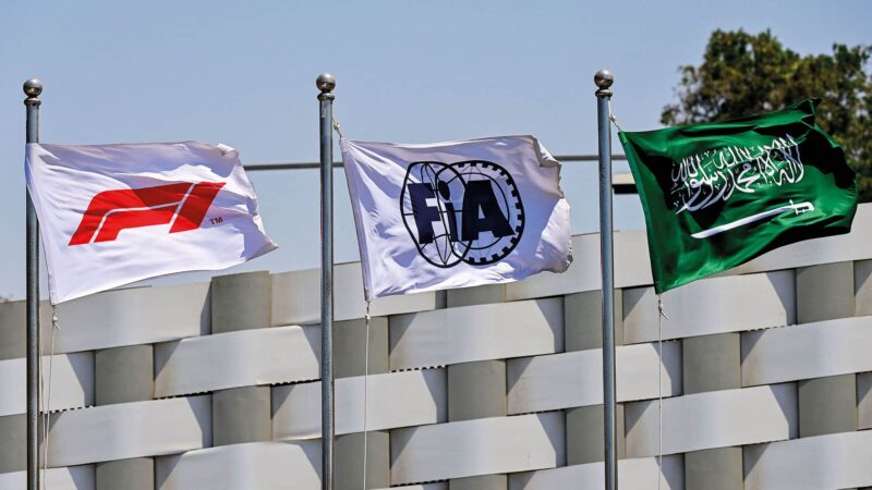 Saudi Arabia, Formula 1 and FIA flags