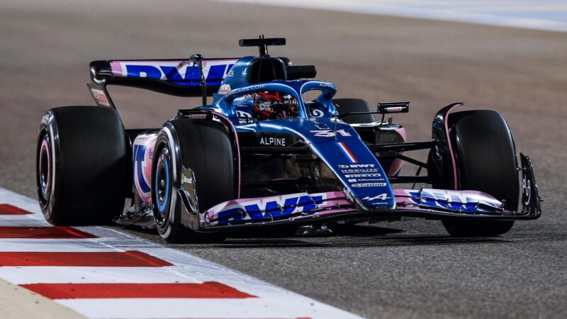 2 2023 Alpine F1 driver Esteban Ocon at Bahrain pre-season test