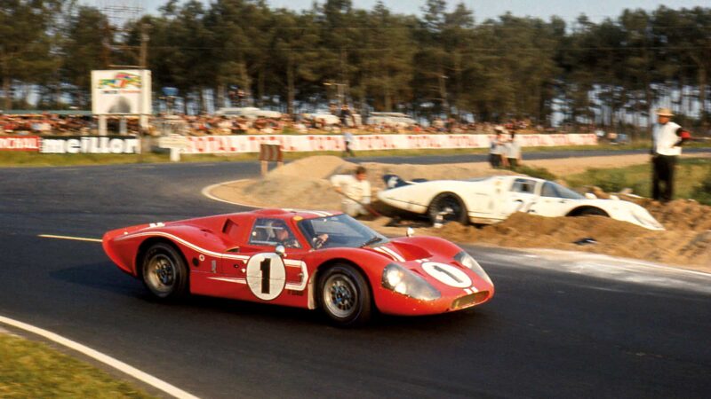 The beautiful Ford GT4- MkIV which Foyt and Gurney took to victory at Le Mans in 1967