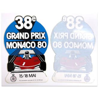 Product image for Monaco Grand Prix 1980 Sticker | Original vintage double sticker