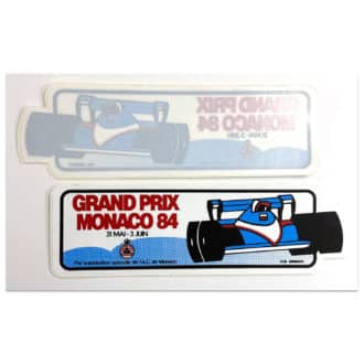 Product image for Monaco Grand Prix 1984 Sticker | Original vintage double sticker