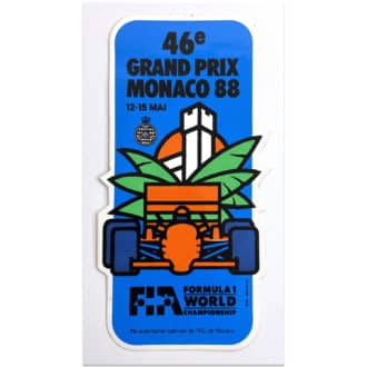 Product image for Monaco Grand Prix 1988 Sticker | Original vintage sticker