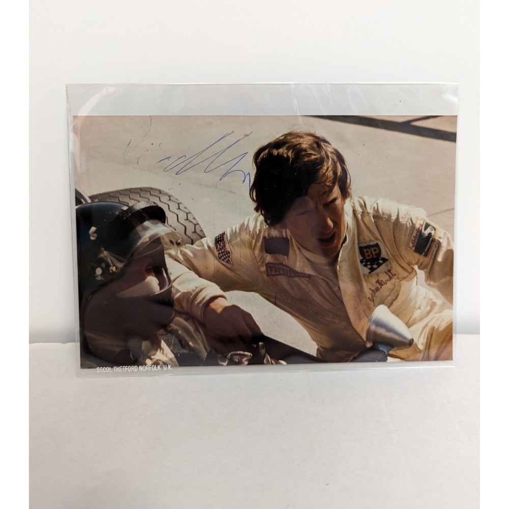 Vintage Signed Jochen Rindt Lotus 1960s Photograph