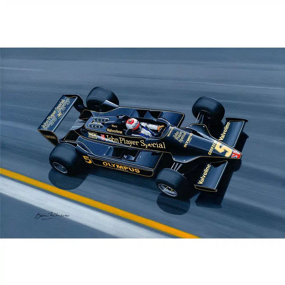 Mario Andretti Giclee Print Medium