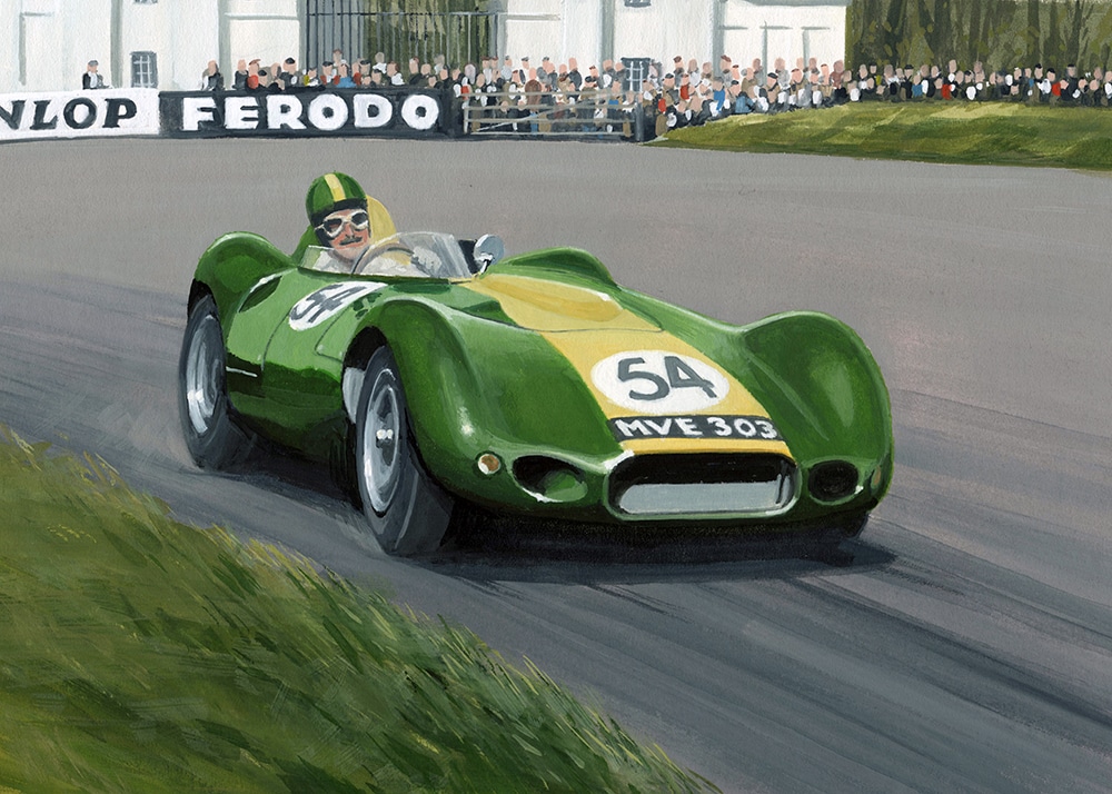 Archie Scott Brown, Lister-Jaguar, 1957 | Martin Tomlinson | Limited Edition Print