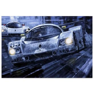 Product image for From Silver to Gold | Sauber Mercedes C9 | 1989 Le Mans 24H | John Ketchell | Original Artwork