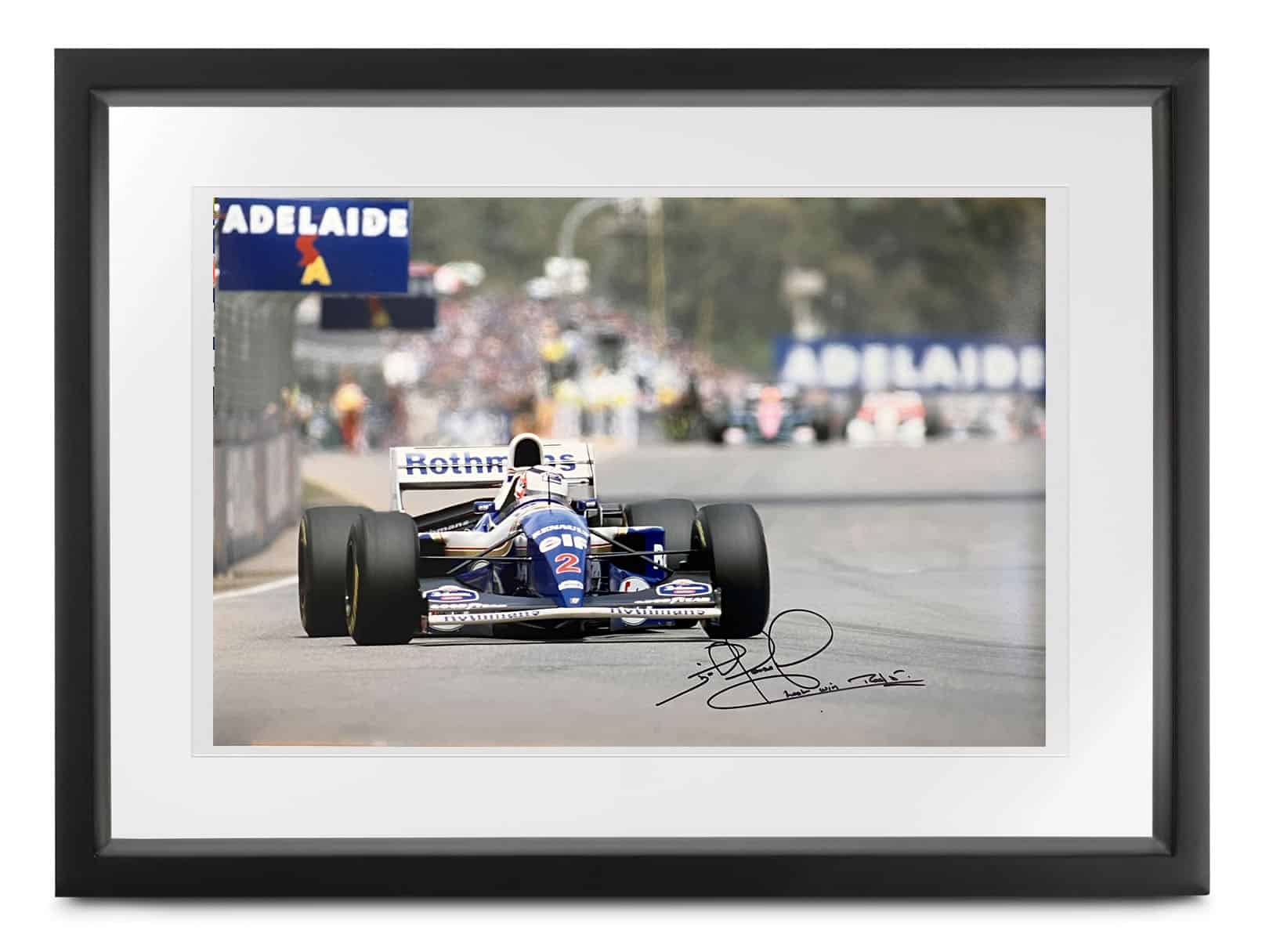 Nigel Mansell signed Williams 'Last Win' photograph