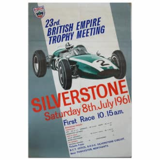 Product image for British | Empire Trophy Meeting 1961 Silverstone | Original Vintage Poster