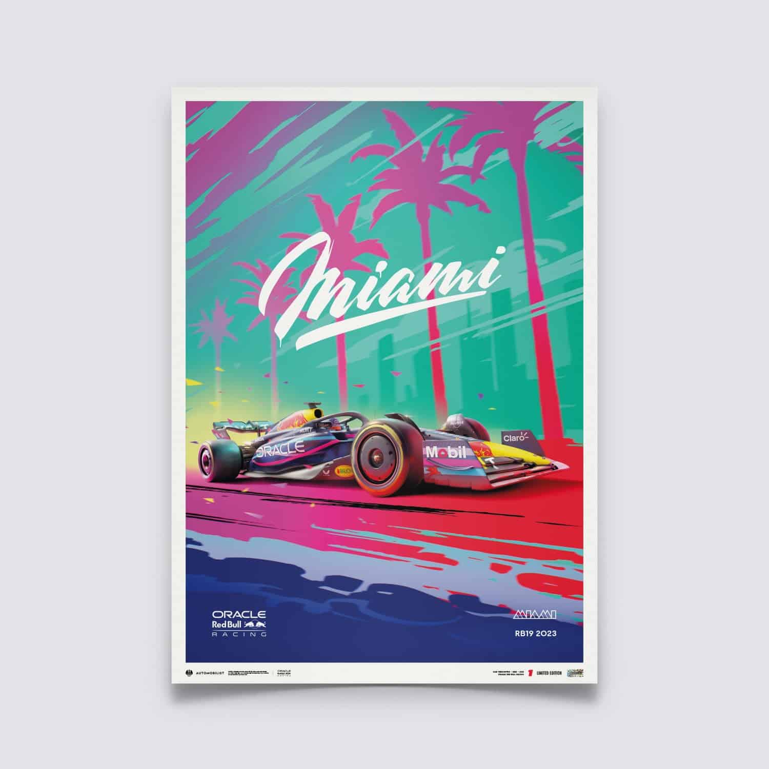 Oracle Red Bull Racing Miami 2023 Poster Motor Sport Magazine