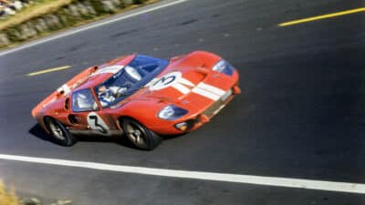 Ford GT40 of Dan Gurney and Jerry Grant in 1966 Le Mans 24 Hours