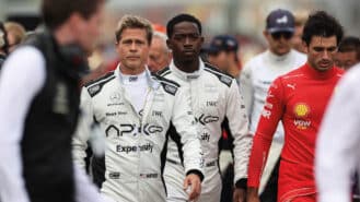 Brad Pitt stars as Apex F1 movie films at British GP