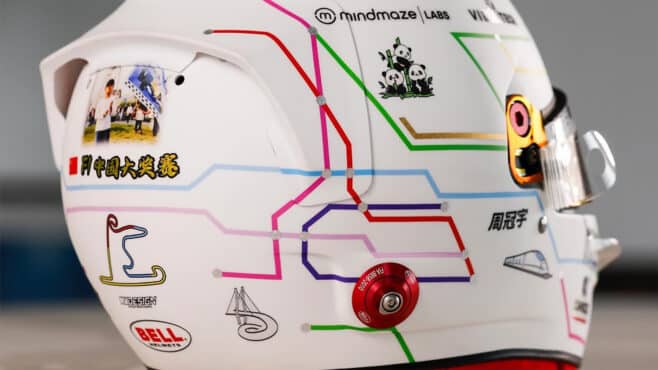 From pandas to tube lines: F1 drivers’ helmet designs for 2024 Chinese GP