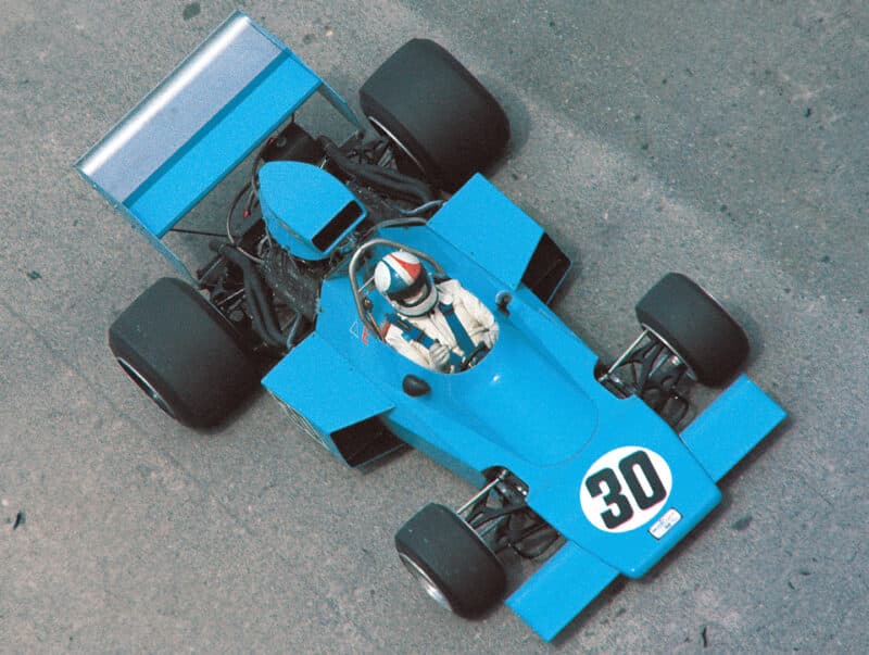 Chris Amon in Amon F1 car at 1974 Spanish Grand Prix