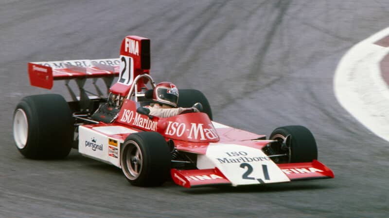 Iso-Marlboro of Tom Belso in 1974 Spanish Grand Prix