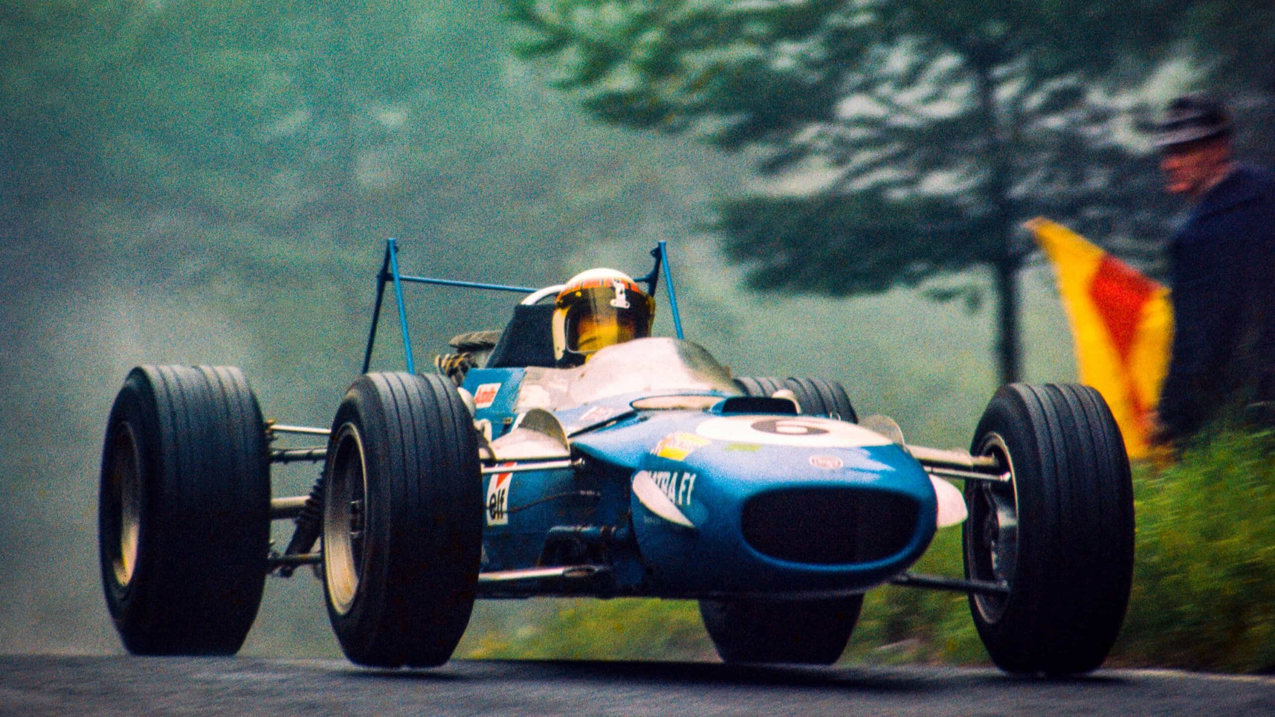 16. 1968 German GP: Jackie Stewart wins by 4min after virtuoso