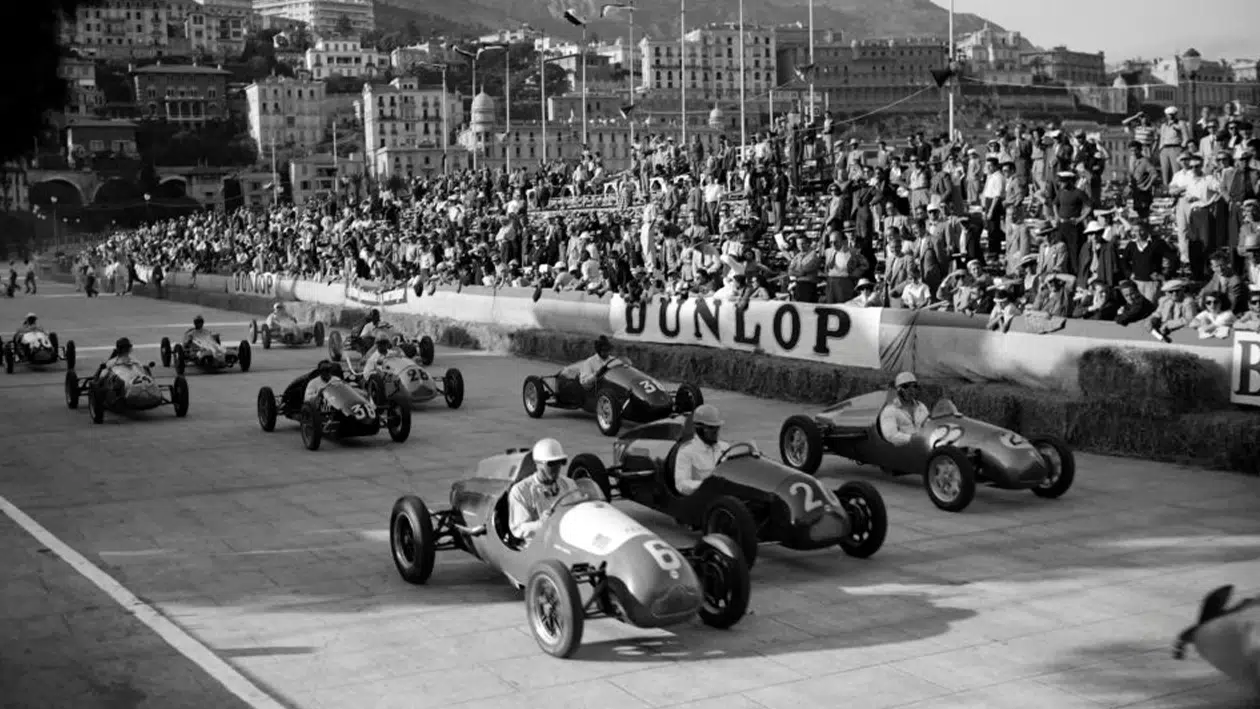 Racing gets underway for the 1950 Monaco Grand Prix