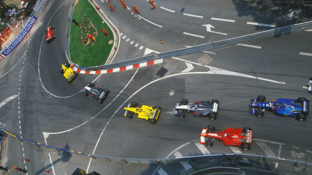 The frenetic F1 race with three starts and drivers sprinting to make the grid