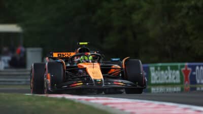 Lando Norris during practice for the Hungarian GP