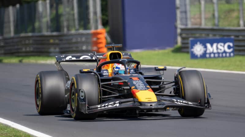 Max Verstappen (Red Bull-Honda) during practice the 2025 Italian Grand Prix