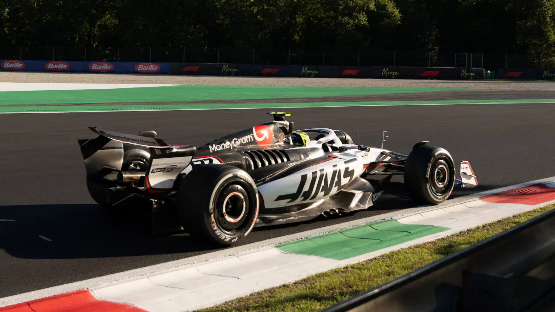 Oliver Bearman (Haas-Ferrari) during practice for the 2025 Italian Grand Prix