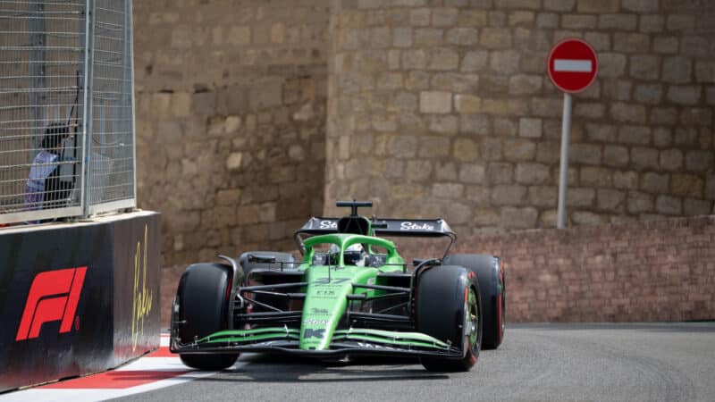 Nico Hülkenberg (Sauber-Ferrari) during practice before the 2025 Azerbaijan Grand Prix