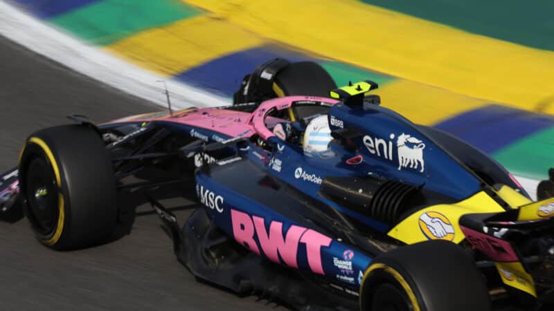 Franco Colapinto (Alpine-Renault) during sprint qualifying for the 2025 Brazilian Grand Prix at Interlagos
