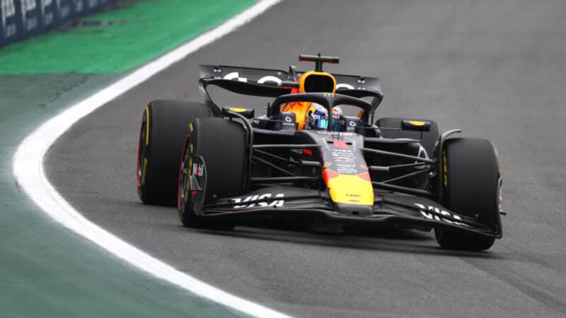 Max Verstappen during the Brazilian GP
