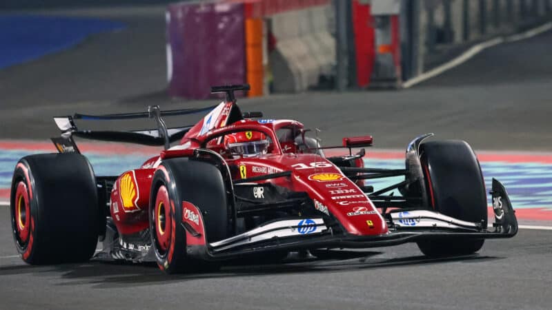 Charles Leclerc (Ferrari) during qualifying for the 2025 Qatar Grand Prix