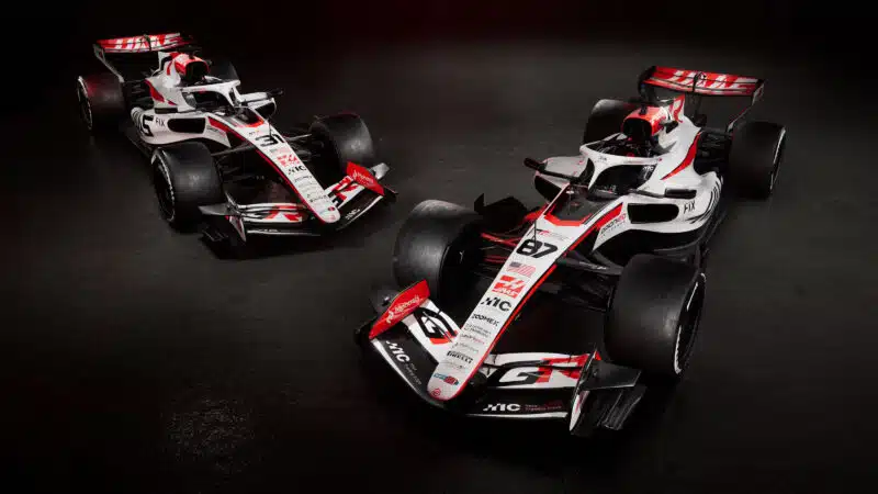 Haas 2026 F1 livery on two cars
