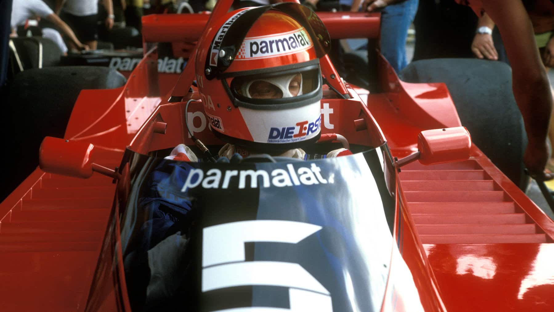 Niki Lauda in his Brabham-Alfa Romeo during practice for the 1979 Argentina Grand Prix