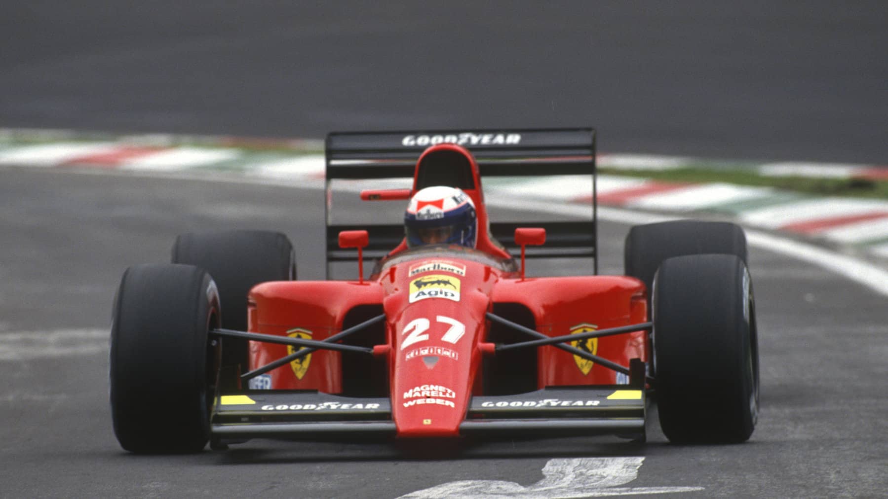 Alain Prost (Ferrari) in the 1991 Mexican Grand Prix