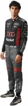 Gabriel Bortoleto in Audi F1 Team race suit portrait