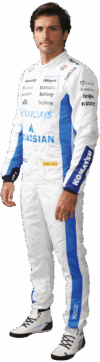 Carlos Sainz in Williams Formula 1 Team race suit portrait